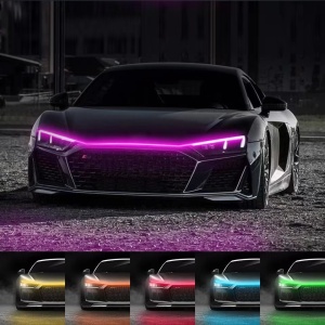 Banda LED iluminare capota, tensiune 12V, lungime 180cm, lumina Multicolora, RGB - Img 1