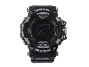 Ceas Militar pentru barbati, SMAEL, impermeabil, afisaj LED, culoare Negru - Img 6