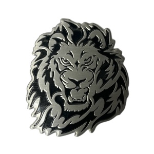 Emblema auto model "LION", reliefata 3D, dimensiune 6 x 7 cm - Img 2