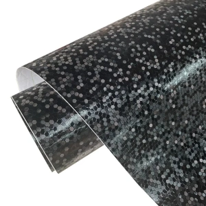 Folie auto decorativa Premium Honeycomb Black, model hexagonal 3D, autoadeziva, rezistenta UV, dimensiune 150 x 100cm