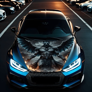 Folie Capota Auto "Hood Art" rezistenta la exterior, marime L (180 x 130cm) - Cod: AVX-CAPOTA-026L
