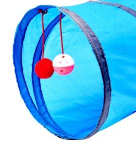 Jucarie pentru pisica de tip Tunel, lungime 50 cm, culoare albastru - Img 5