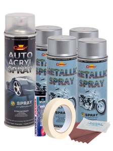 Kit complet reparatie si vopsire jante culoare Argintiu Metalizat, V4 - Img 3