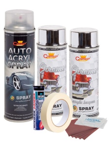 Kit complet reparatie si vopsire jante culoare Crom Metalic, V2 - Img 3