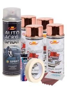 Kit complet reparatie si vopsire jante culoare Cupru Metalic, V4 - Img 3