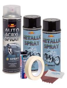 Kit complet reparatie si vopsire jante culoare Negru Metalizat, V2 - Img 3
