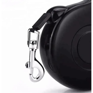 Lesa Retractabila Automata cu carabina pentru caini, lungime sfoara 5m, culoare Neagra - Img 5