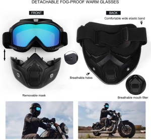 Masca de Protectie cu Ochelari Detasabili, cu destinatie Moto, ATV, SSV, QUAD - Img 5