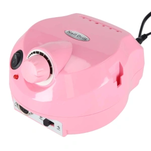 Masina electrica de slefuit unghiile, 65 W, pentru manichiura si pedichiura, cu 6 capete, culoare Roz - Img 3