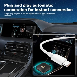 Modul adaptor auto "AI BOX" cu Android 13, Wireless CarPlay & Android Auto, GPS, WiFi, Bluetooth, Video, Muzică, Slot Card TF - Img 4