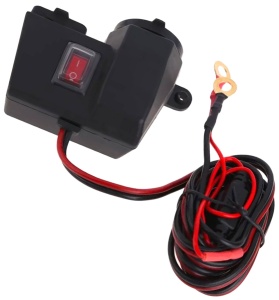 Priza de bricheta suplimentara, waterproof, 12V, 10A, cu 2 porturi incarcare USB, 5V, 2,1A, cu destinatie Moto, ATV, SSV, Quad, Off-Road - Img 4