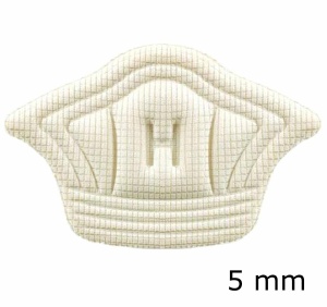 Set 10 buc. (5 seturi) de pernite protectie calcaie pentru incaltaminte, autoadezive, din spuma moale si material textil, culoare CREM - Img 3