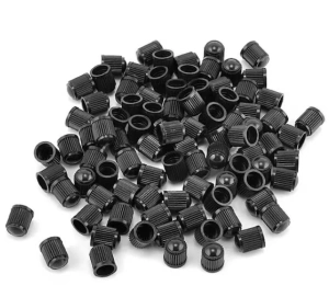 Set 100 buc. capace valva/ventil, material plastic, culoare Neagra, pentru Autoturisme, Camioane, Biciclete, Moto, ATV, Quad - Img 6