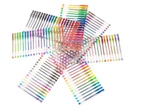 Set 140 piese, Pixuri cu gel multicolor cu sclipici (glitter) - Img 2