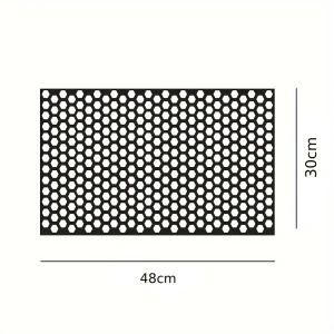 Set 2 folii autoadezive decupate pentru decorarea stopurilor auto, dimensiune 2 x 48 x 30cm, culoare Negru Mat, model HONEYCOMB - Img 6