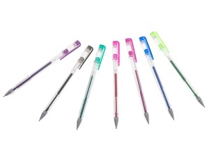 Set 25 piese, Pixuri cu gel multicolor cu sclipici (glitter) - Img 2