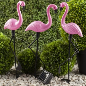 Set 3 x Lampa Solara estetica exterioara de gradina model "Flamingo" - Img 6
