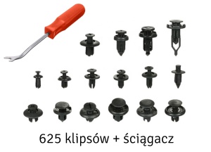 Set 625 clipsuri auto universale pentru montaj cu extractor inclus - Img 3