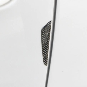 Set 8 elemente de protectie usa "Imitatie Carbon", flexibile, autoadezive, culoare Neagra - Img 2