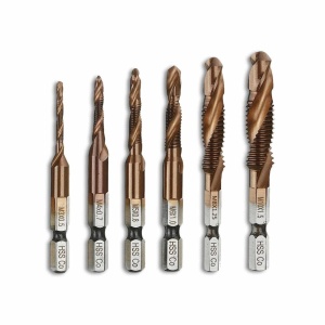 Set Profesional cu 6 piese, gaurire + filet, M3 - M10, extra duritate (Cobalt) - Img 3