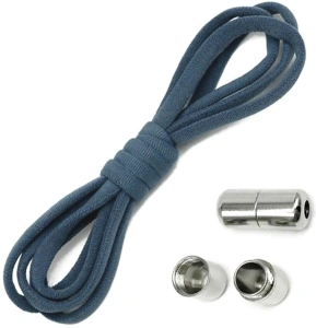 Sireturi elastice SMART pentru incaltaminte cu clema metalica, culoare albastru - Img 2