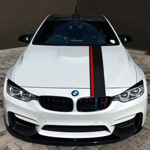 Sticker autoadeziv Tuning, model "Rally Stripe Carbon 3D", dimensiune 140 x 17 cm, culoare Negru/Rosu - Img 4