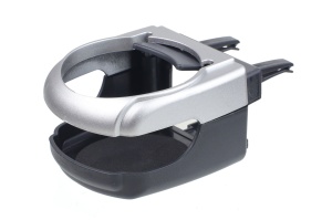 Suport auto universal pentru pahare, montaj in grila de ventilatie, culoare argintiu, DH-04 - Img 2