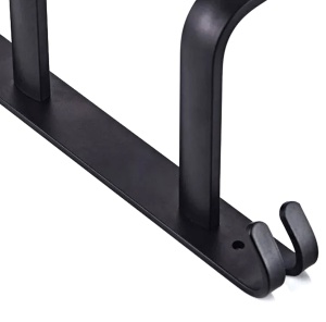 Suport de prosoape pentru baie tip "Mansarda" din aluminiu, lungime 60 cm, culoare Negru Mat - Img 4