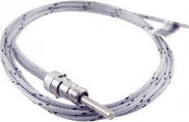TC-M06-L100-K02.K, sonda de temperatura termocuplu tip K, diametru teaca Ø = 6mm, lungime teaca 100mm, niplu de prindere pe arc, cablu de 2m cu tresa metalica, temperatura -50˚C...+400˚C