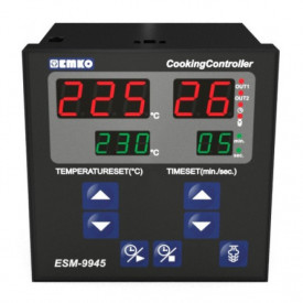 ESM-9945.5.05.0.1/01.01/1.0.0.0, Regulator de temperatura pentru cuptoare de panificatie, intrare termocuplu J, 3 x iesiri 1NO, alimentare 230VAC, dimensiuni 96 x 96 x 87.5 mm