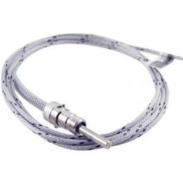 TC-M06-L100-K02.J, sonda de temperatura termocuplu tip J, diametru teaca Ø = 6mm, lungime teaca 100mm, niplu de prindere pe arc, cablu de 2m cu tresa metalica, temperatura -50˚C...+400˚C