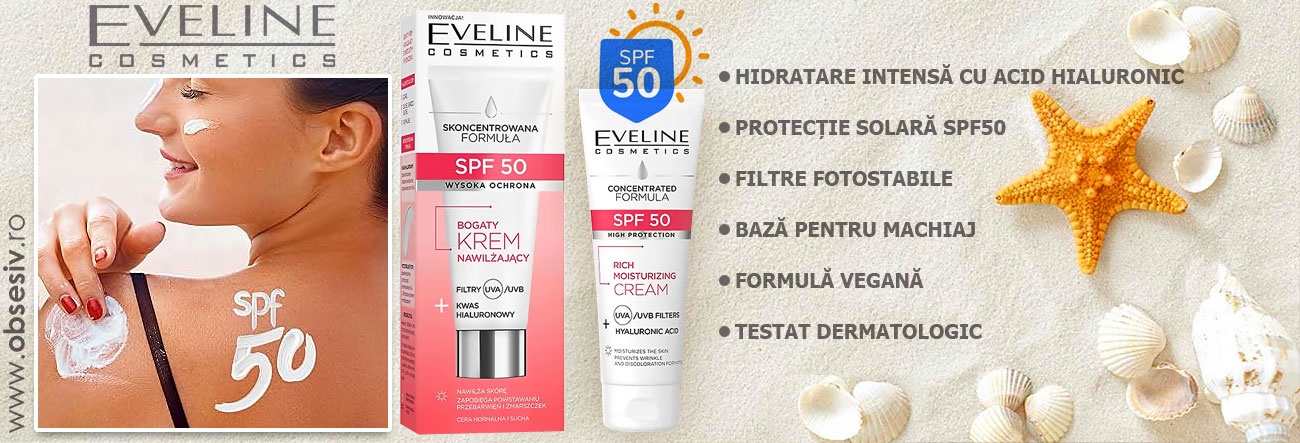 Cremă de Față Concentrată cu SPF50 pentru Ten Normal și Uscat | Protecție Eficientă