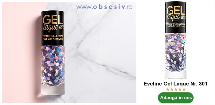 Lac Unghii Vegan Eveline Gel Laque Trend Collection Culoare Transparent Roziu No 301