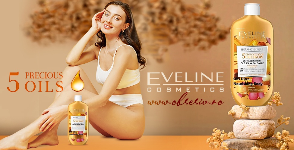 Piele hidratată și radiantă cu loțiunea Eveline Botanic Expert. 5 uleiuri prețioase pentru o îngrijire de lux.