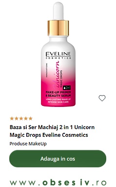Unicorn Magic Drops Eveline Cosmetics - Baza si Ser Machiaj 2 in 1