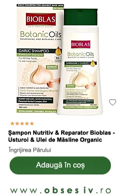 Sampon Nutritiv & Reparator Bioblas - Usturoi & Ulei de Masline Organic