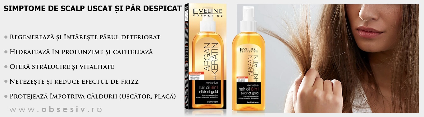 Ulei de Păr 8in1 cu Argan Keratina Ulei de Brusture si Vit. A - Regenerare Intensa si Restaurare Completa