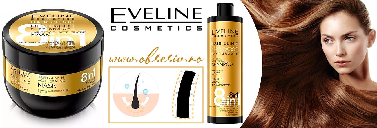 Masca de Accelerare si Crestere Rapida a Parului 8in1 Eveline Cosmetics Cantitate 500ml