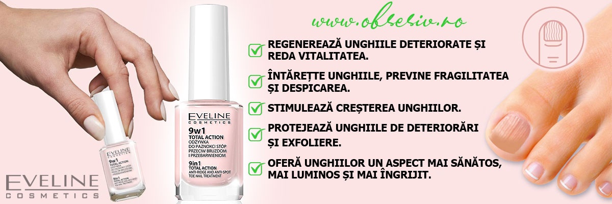 Tratament Profesional 9 in 1 Pentru Unghiile Picioarelor, Eveline Cosmetics, Total Action