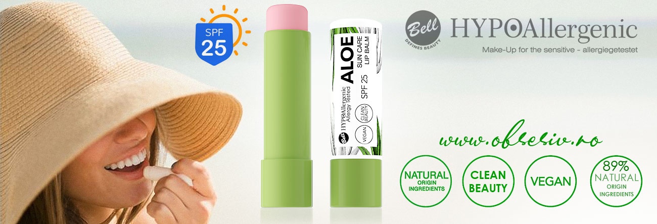 Balsam Buze Hipoalergenic cu Aloe si Protectie UV SPF 25