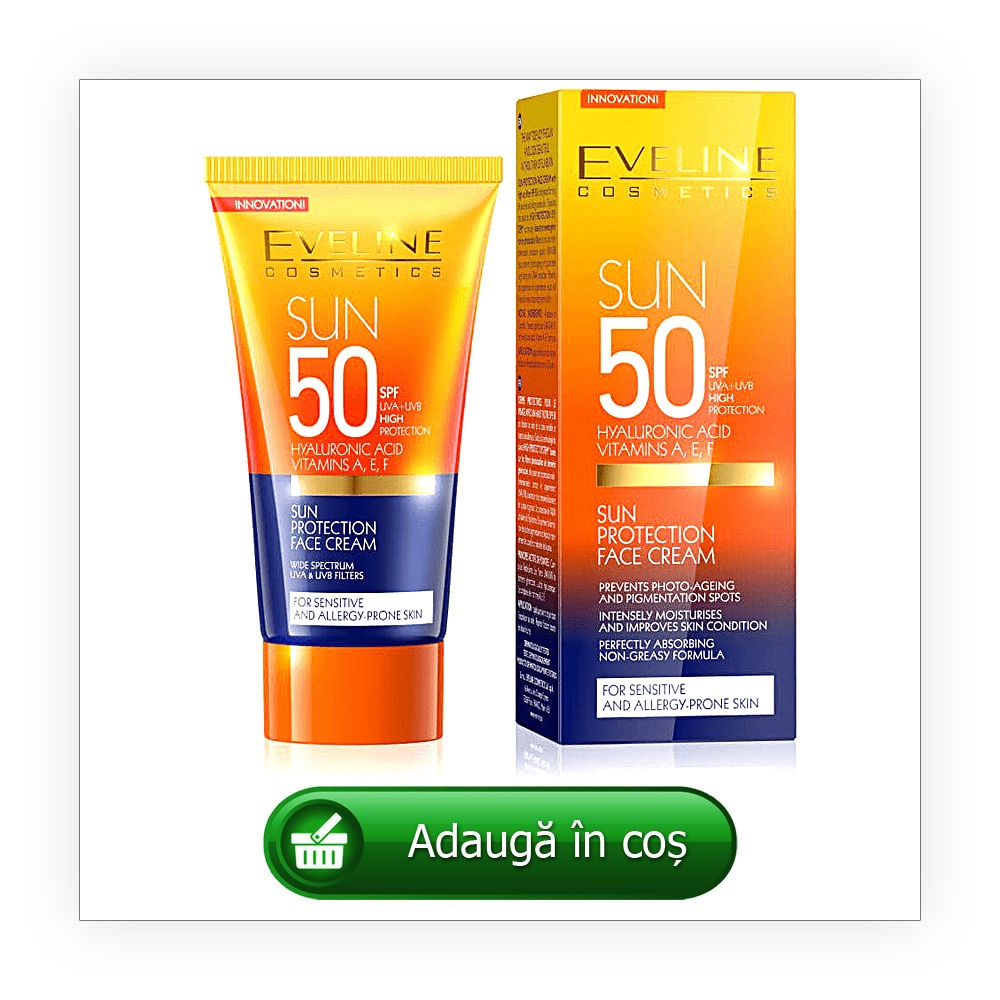 Crema Față cu Protectie Solara Ridicata SPF50 cu Filtre UVA si UVB Eveline Cosmetics