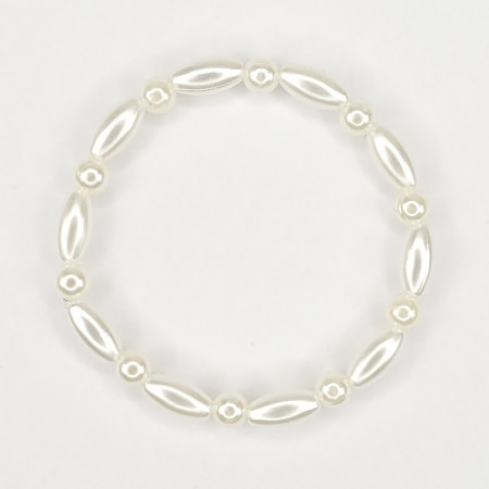 Bratara Elastica cu Margele perlate de 5mm Model &#039;Serene Elegance&#039;