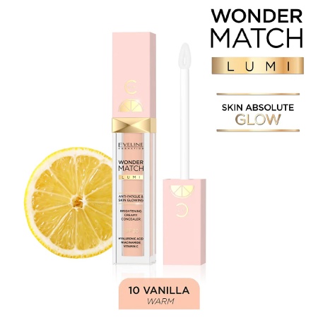 Concealer Corector si Iluminator SPF15, No 10 Vanilla, Eveline Wonder Match