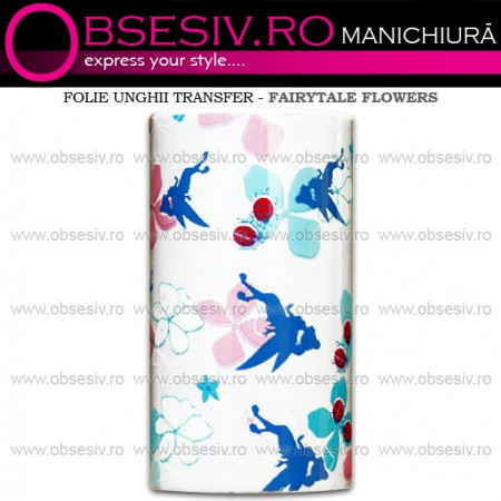 Folie Decorativa Transfer Manichiura, Fairytale Flowers - Img 2