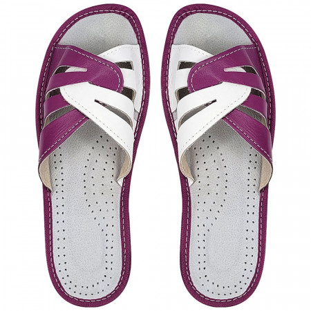 Papuci de Casa din Piele Marca Tylbut Model 'Drusilla' Purple