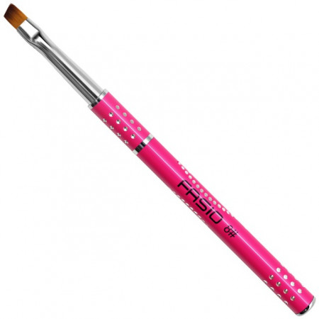 Pensula One Stroke Gel Unghii, No 8, Maner cu Capac Roz, Brand Fasio - Img 2