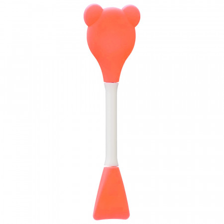 Perie Faciala din Silicon Moale cu Paleta Aplicare din Silicon, Culoare Orange Light