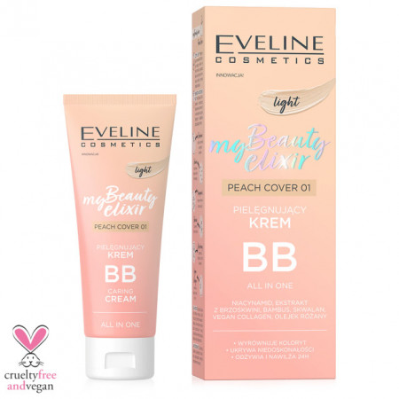 BB Cream pentru Ten Deschis Eveline My Beauty Elixir Peach Cover 01 Light