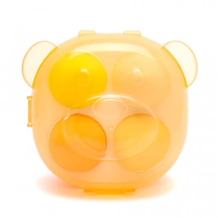 Bureti Machiaj Beautyblender Set 4 Buc. cu Suport si Cutie in Formă de Ursuleț, Yellow
