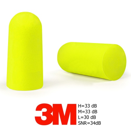 Dopuri de Urechi 3M E-A-Rsoft Yellow Neons - 5 Perechi, Protecție 34 dB